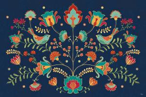 Folk Floral I Dark #47027