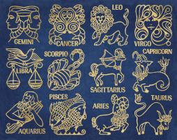 Whats Your Sign Blue Gold #47726