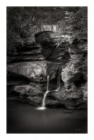 Upper Falls Old Mans Cave BW #50172