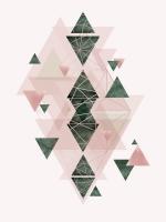 Pink Green Geometric #50988