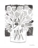 Lemon Gray Tulips I #51126