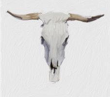 Alabaster Cow Skull #52877