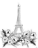 Eiffel BlackWhite #53127