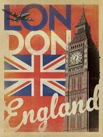 VINTAGE ADVERTISING BIG BEN LONDON ENGLAND UNION JACK #JOEAND 116790