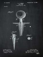 Golf Tee, 1899-Chalkboard #BE113002