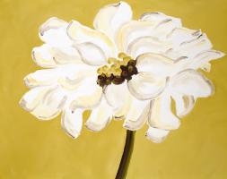 White Flower on Ochre #70387