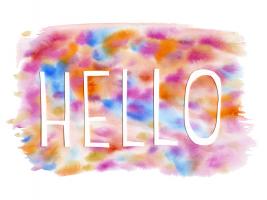 Tie Dye Hello #92523