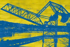 Ballard Train Trestle - Blue and Yellow #88134