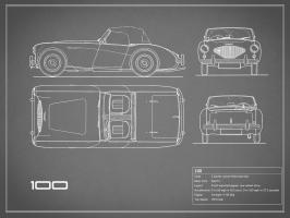 Austin-Healey 100-Grey #RGN112714