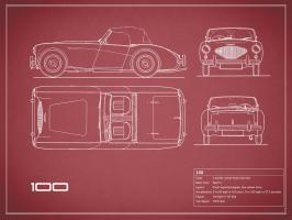 Austin-Healey 100-Maroon #RGN112716