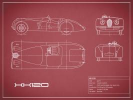 Jaguar XK-120-Maroon #RGN112761