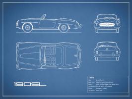Mercedes 190-SL-Blue #RGN112763