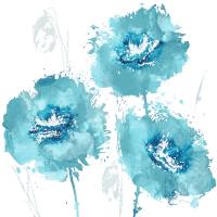 Flower Burst in Aqua II #VAU113490