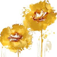 Flower Burst in Amber I #VAU113495